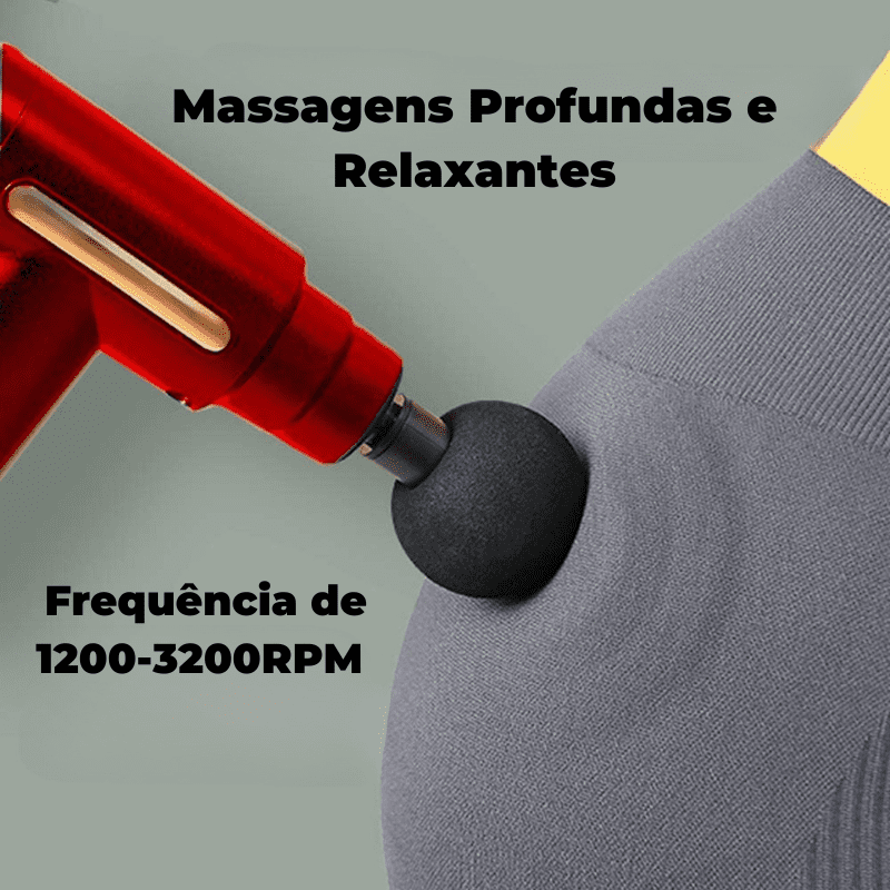 Massageador Pistola Elétrico Profissional 4 em 1